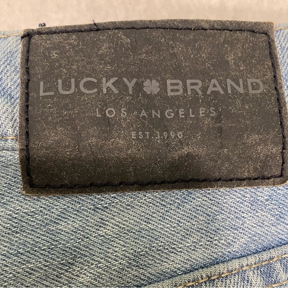 Lucky Brand High Rise Mom Jean Drew Frayed Hem Ankle Size 8/29 #1521 - Picture 8 of 12